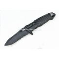 Black Tactical Pocket Knife with LED Light